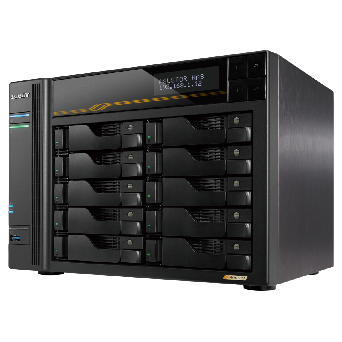 Сетевое хранилище (NAS) ASUSTOR LOCKERSTOR 10 Gen3 (AS6810T) - AS6810T/90IX01T0-BW3S00 - фото 3