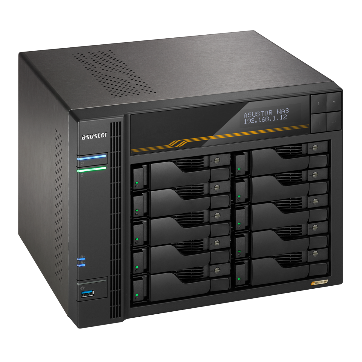 Сетевое хранилище (NAS) ASUSTOR LOCKERSTOR 10 Gen3 (AS6810T) - AS6810T/90IX01T0-BW3S00 - фото 4