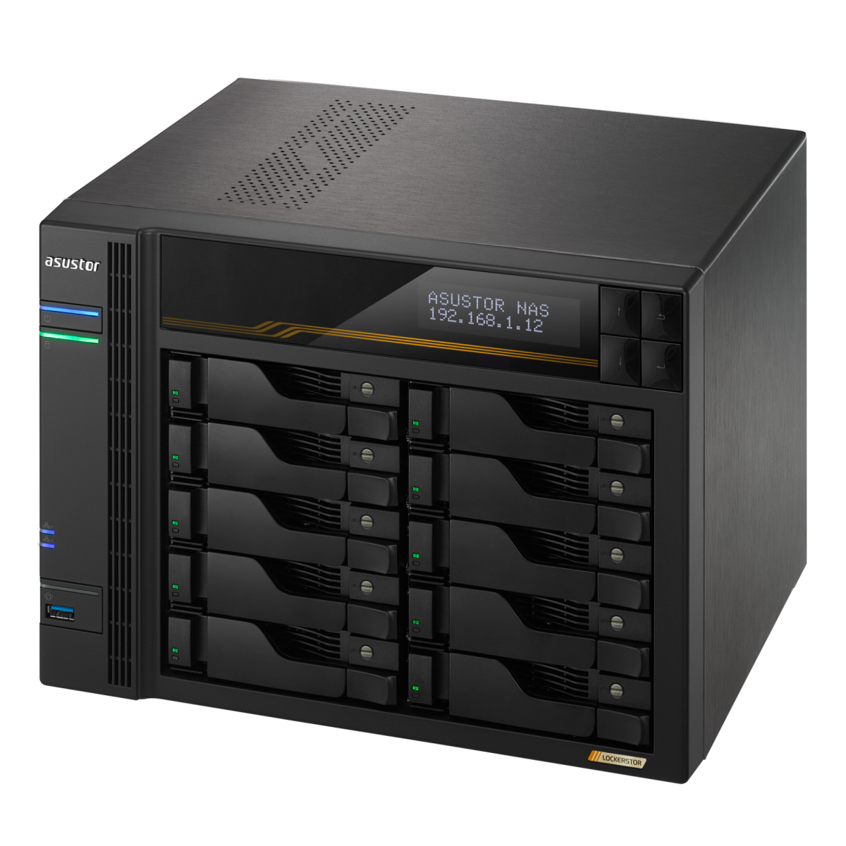 Сетевое хранилище (NAS) ASUSTOR LOCKERSTOR 10 Gen3 (AS6810T) - AS6810T/90IX01T0-BW3S00 - фото 5