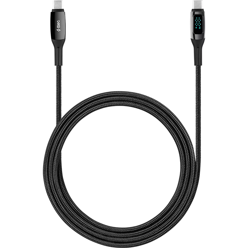 Кабель USB Type-C - USB Type-C, 1.5м, ttec 2DK57S Black - фото 4