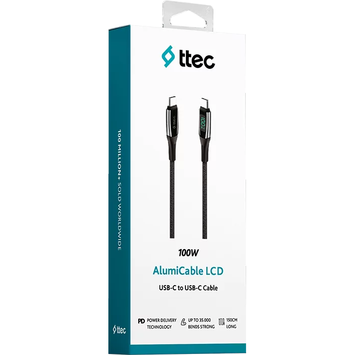 Кабель USB Type-C - USB Type-C, 1.5м, ttec 2DK57S Black - фото 5