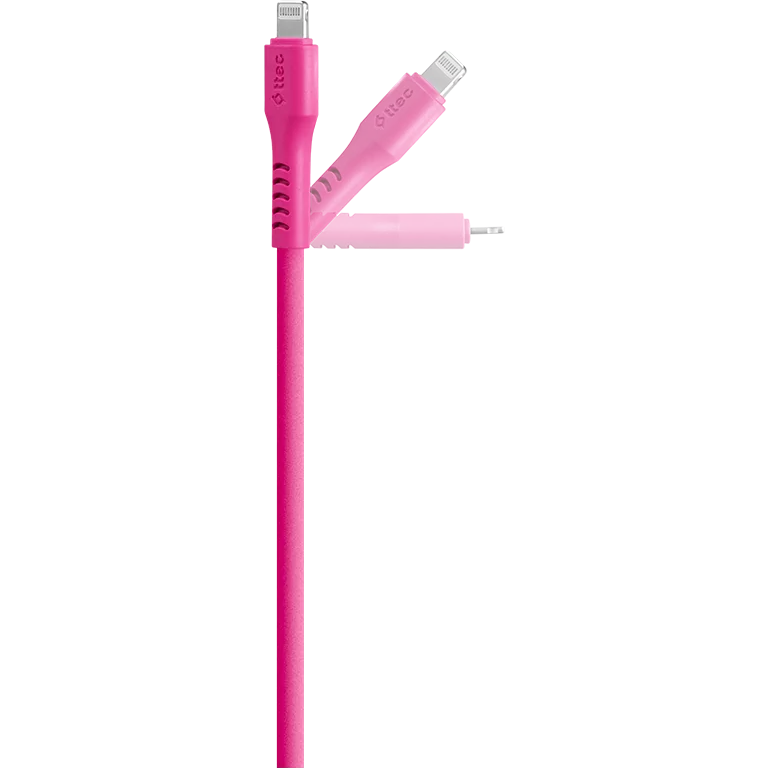Кабель USB Type-C - Lightning, 1.2м, ttec 2DK60NP Pink - фото 2