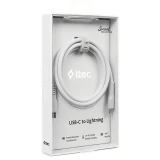 Кабель USB Type-C - USB Type-C, 1.2м, ttec 2DK59B White