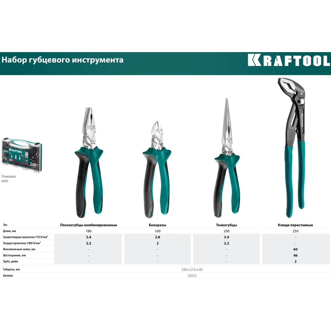 Набор инструментов KRAFTOOL 22012 - фото 11