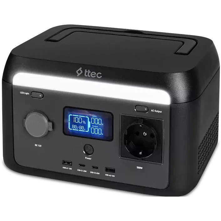 Портативная зарядная станция ttec PowerMax 300W Black - 2PS001S - фото 2