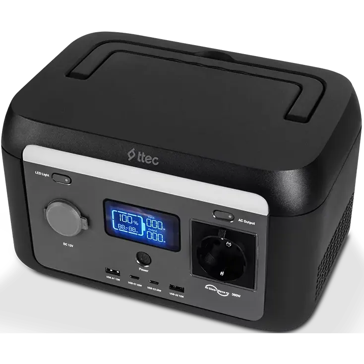 Портативная зарядная станция ttec PowerMax 300W Black - 2PS001S - фото 4