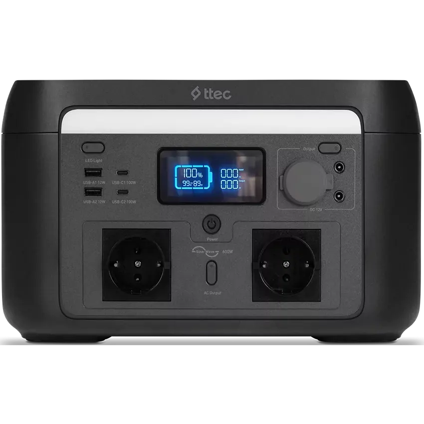 Портативная зарядная станция ttec PowerMax Pro 600W Black - 2PS002S