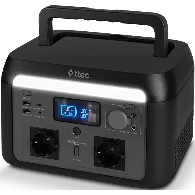 Портативная зарядная станция ttec PowerMax Pro 600W Black - 2PS002S - фото 3