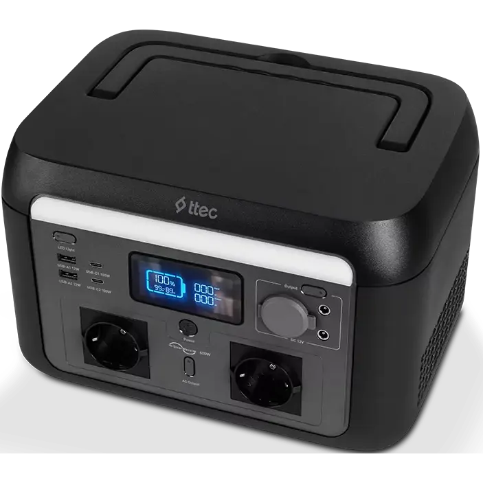 Портативная зарядная станция ttec PowerMax Pro 600W Black - 2PS002S - фото 4