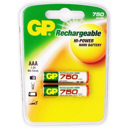 Аккумулятор GP (AAA, 750mAh, 2 шт.)