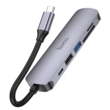 Док-станция HOCO 6-in1 USB-C Multifunction Adapter (HB28) (6931474769336)
