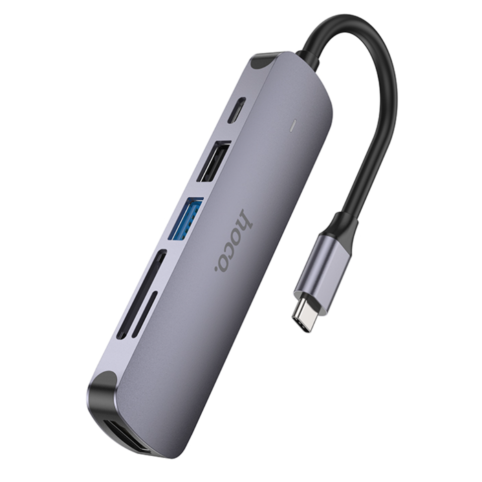 Док-станция HOCO 6-in1 USB-C Multifunction Adapter (HB28) - 6931474769336 - фото 4