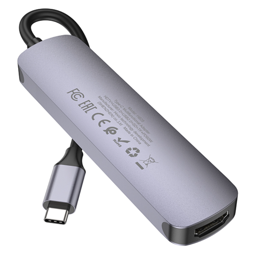 Док-станция HOCO 6-in1 USB-C Multifunction Adapter (HB28) - 6931474769336 - фото 5