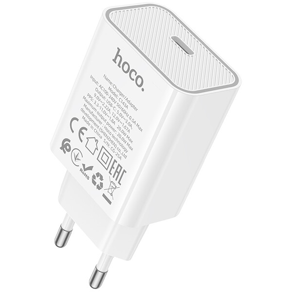 Сетевое зарядное устройство HOCO C143A White