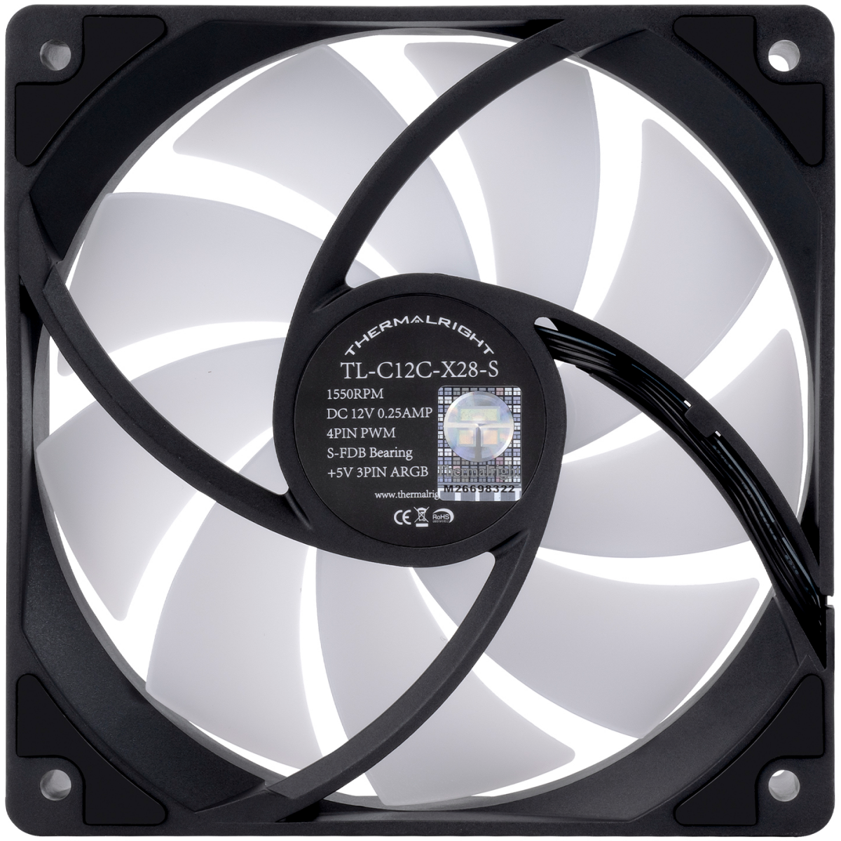 Вентилятор для корпуса Thermalright TL-C12CW-X28-S - фото 2