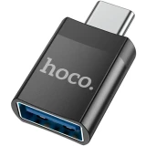 Переходник USB A (F) - USB Type-C (M), HOCO UA17 Black (6931474762016)
