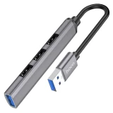 USB-концентратор HOCO HB26 Grey (6931474765468)