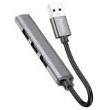 USB-концентратор HOCO HB26 Grey (6931474765468)