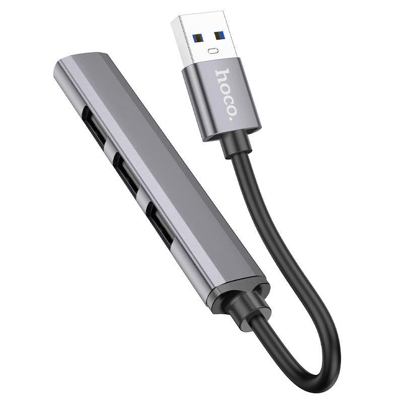 USB-концентратор HOCO HB26 Grey - 6931474765468 - фото 2