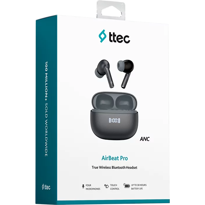 Гарнитура ttec AirBeat Pro ANC LCD Black - 2KM159S - фото 6