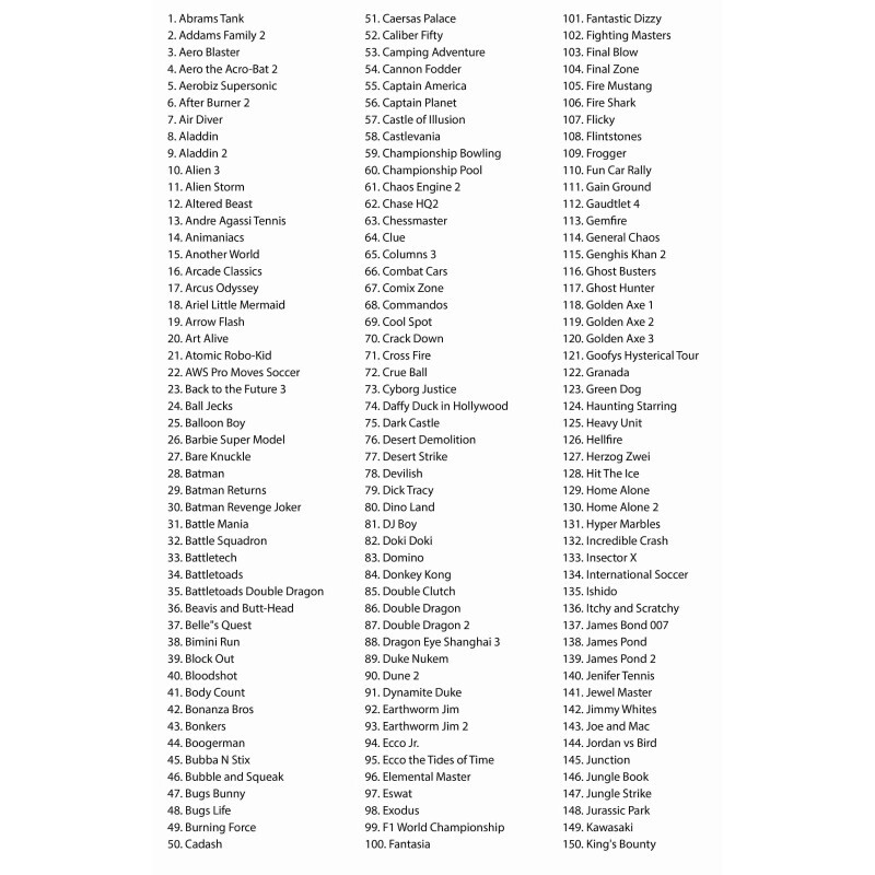 Игровая консоль DVTech MD (300 встроенных игр) - 4652201343002 - фото 11