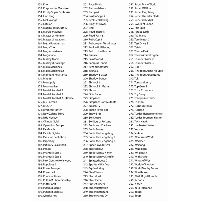 Игровая консоль DVTech MD (300 встроенных игр) - 4652201343002 - фото 12