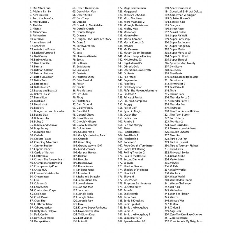 Игровая консоль DVTech MD lit (252 встроенных игр) - 4650134252125 - фото 7