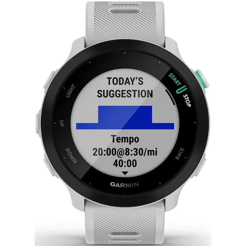 Умные часы Garmin Forerunner 55 White Stone (010-02562-11) - фото 4