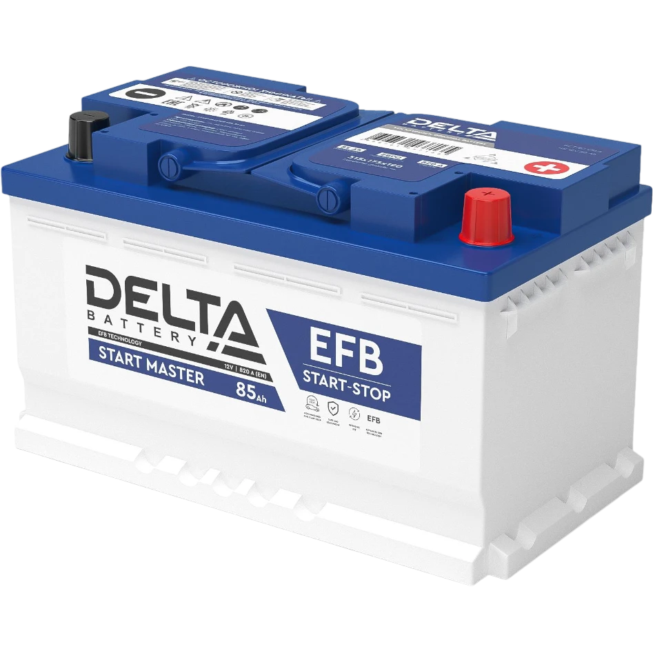 Аккумуляторная батарея Delta START MASTER EFB 1285 - START MASTER 85 Ah EFB