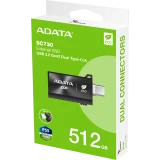 Внешний накопитель SSD 512Gb ADATA SC730 Black (SC730-512G-CACTI)
