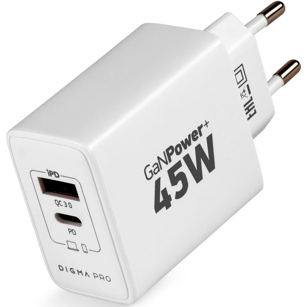 Сетевое зарядное устройство Digma Pro DPW4A White - DPW4A5GX11WH - фото 3