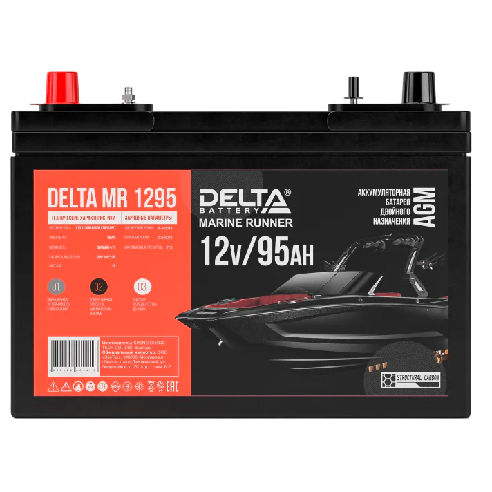 Аккумуляторная батарея Delta MR 1295 - фото 2