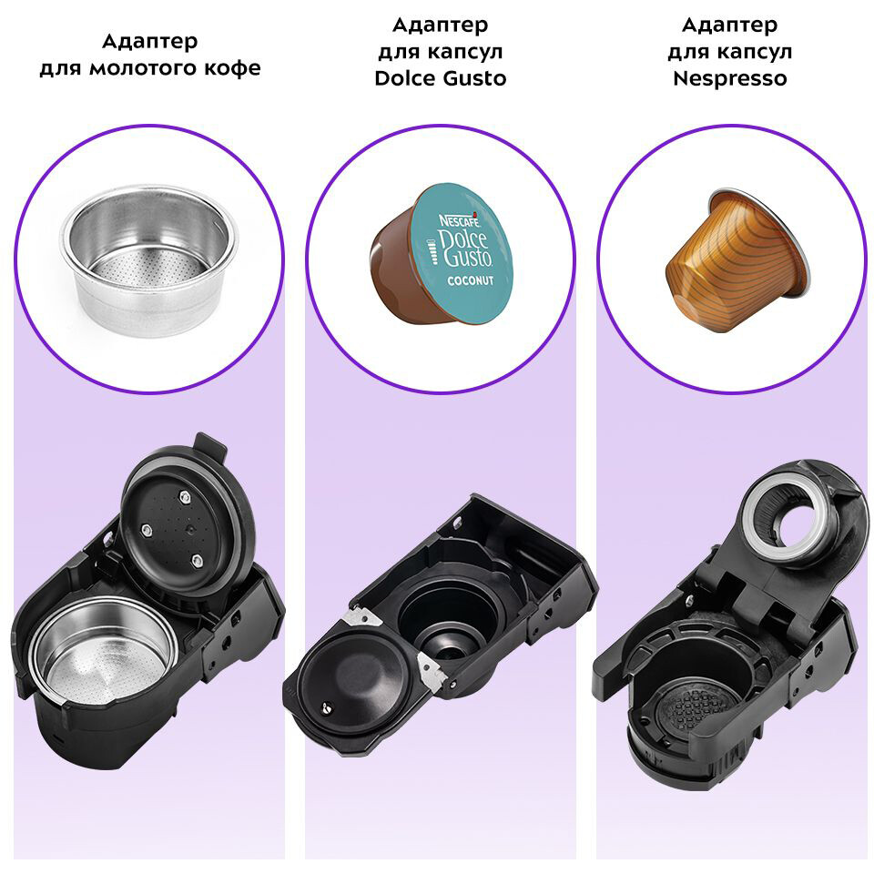 Кофемашина Kitfort KT-7107 - КТ-7107 - фото 6