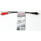 Разветвитель 1x RCA (M) - 2x RCA (F), 0.2м, Telecom TAV4954-0.2M