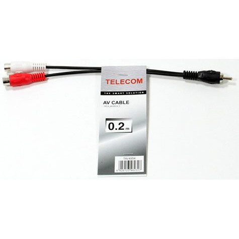 Разветвитель 1x RCA (M) - 2x RCA (F), 0.2м, Telecom TAV4954-0.2M