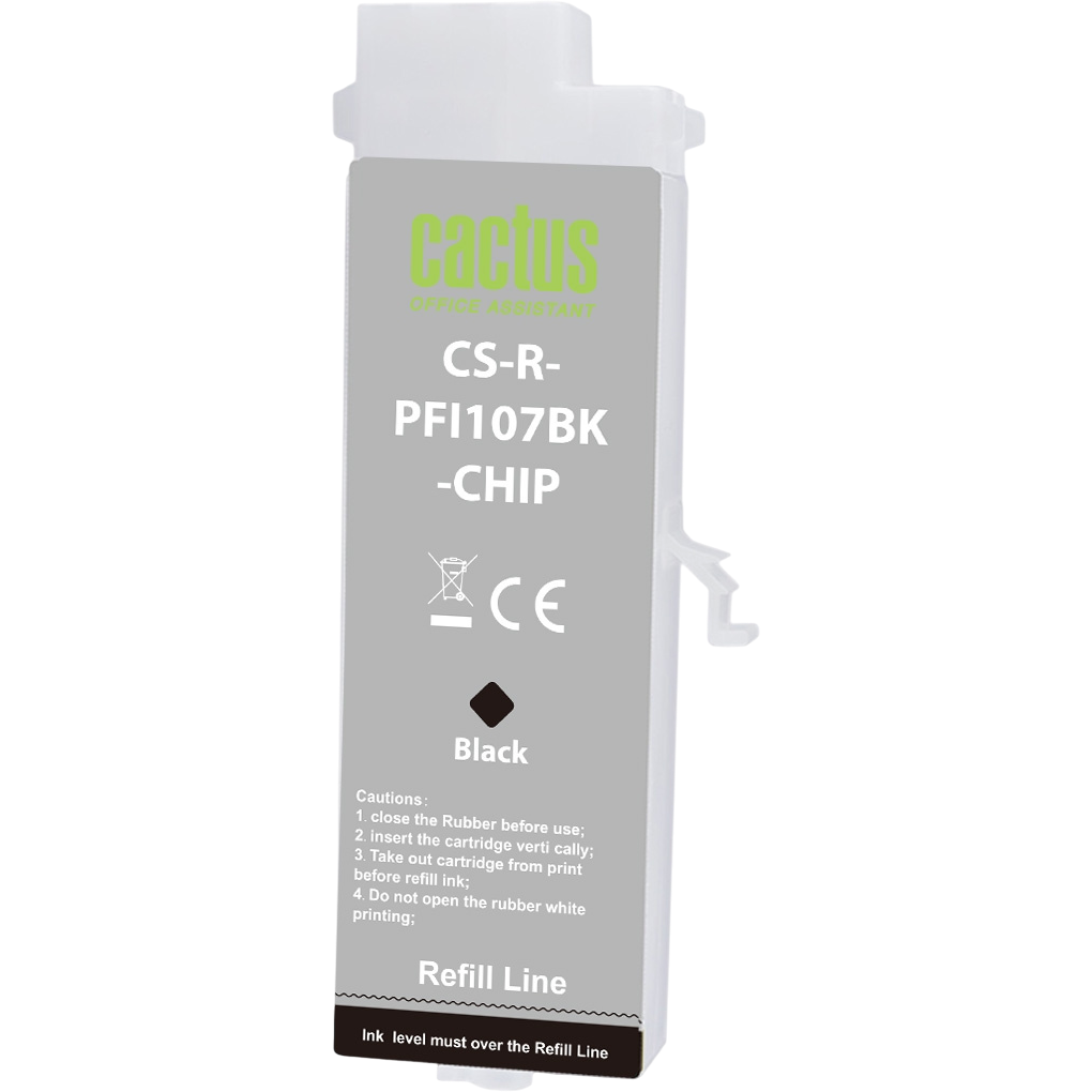 Картридж Cactus CS-R-PFI107BK-CHIP Black