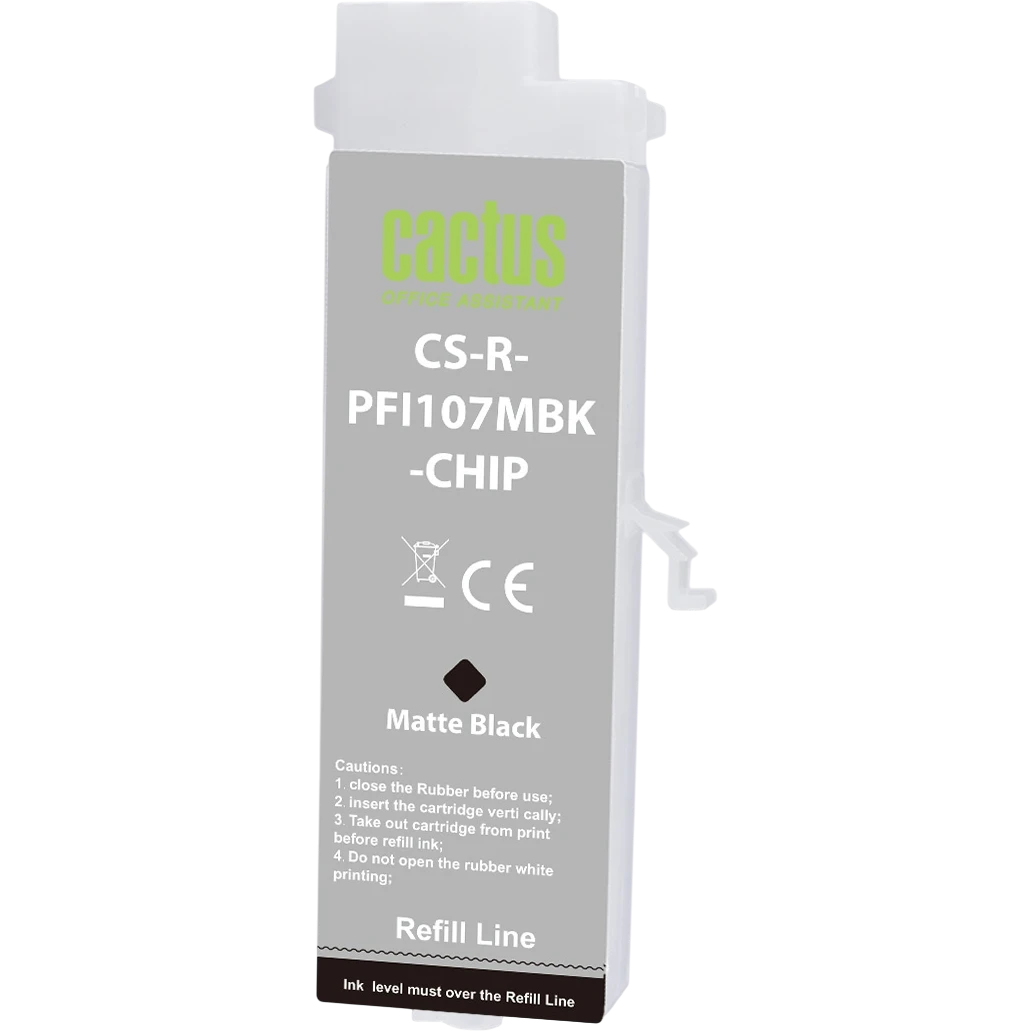 Картридж Cactus CS-R-PFI107MBK-CHIP Matte Black