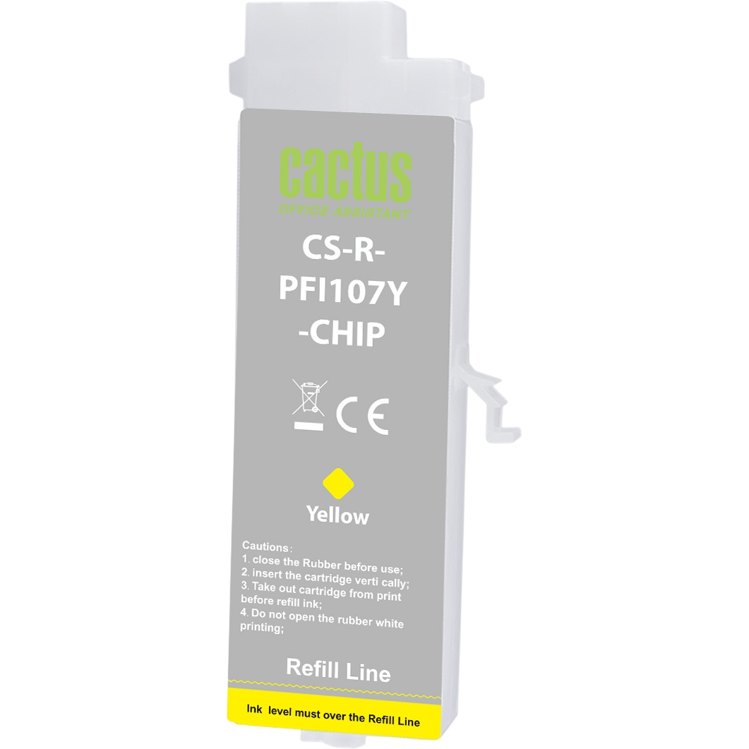Картридж Cactus CS-R-PFI107Y-CHIP Yellow