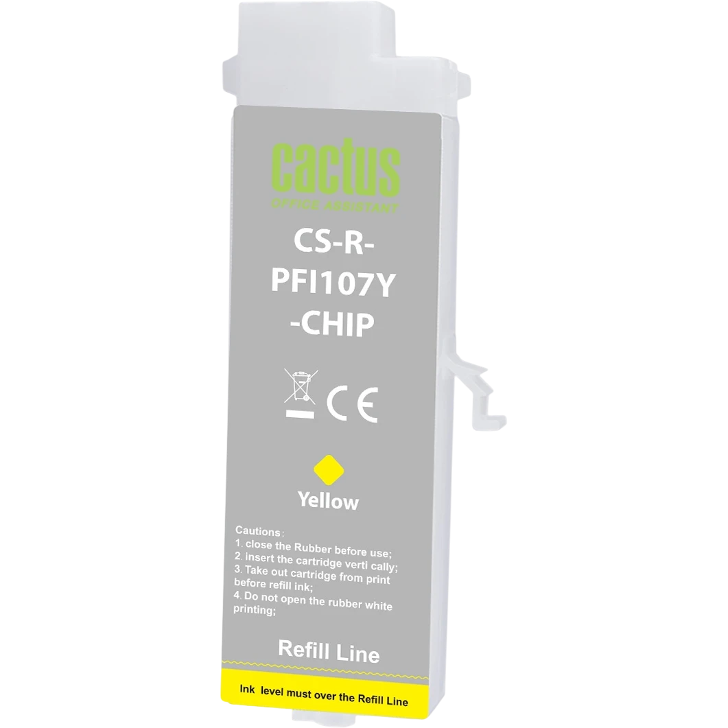Картридж Cactus CS-R-PFI107Y-CHIP Yellow
