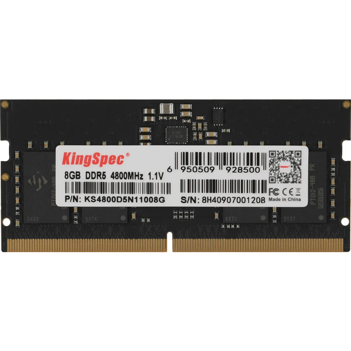 Оперативная память 8GB DDR5 4800MHz KingSpec SO-DIMM (KS4800D5N11008G)