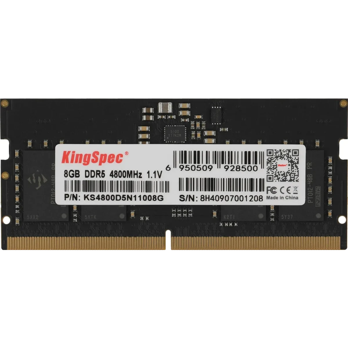 Оперативная память 8Gb DDR5 4800MHz KingSpec SO-DIMM (KS4800D5N11008G)