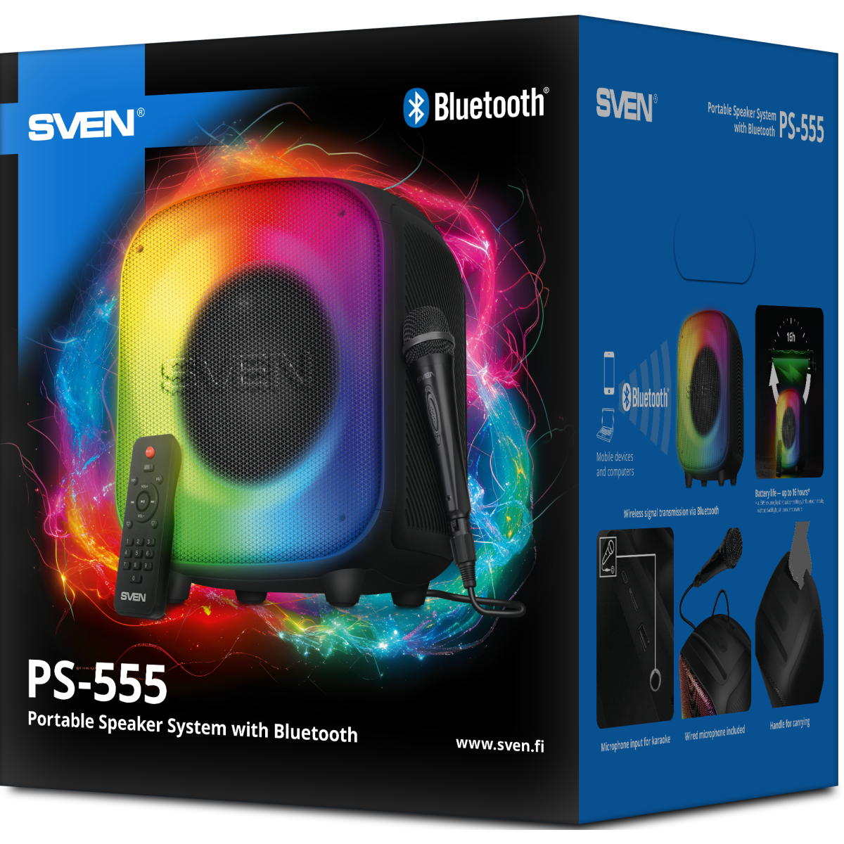 Портативная акустика Sven PS-555 Black - SV-022808 - фото 15