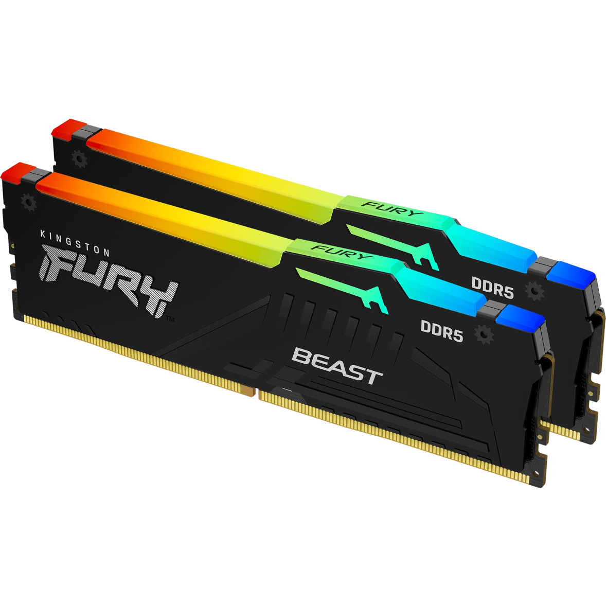 Оперативная память 64Gb DDR5 5200MHz Kingston Fury Beast RGB (KF552C40BB2AK2-64) (2x32Gb KIT)