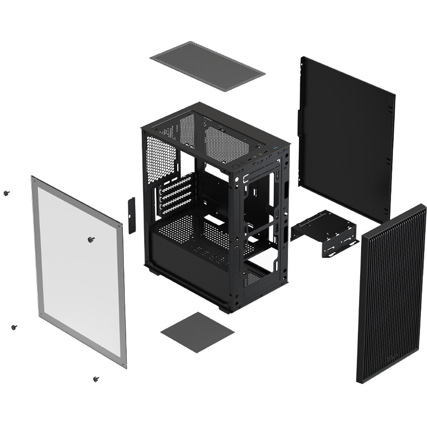 Корпус XASTRA A307M 3BK Black - A307M-3FC12BK - фото 11