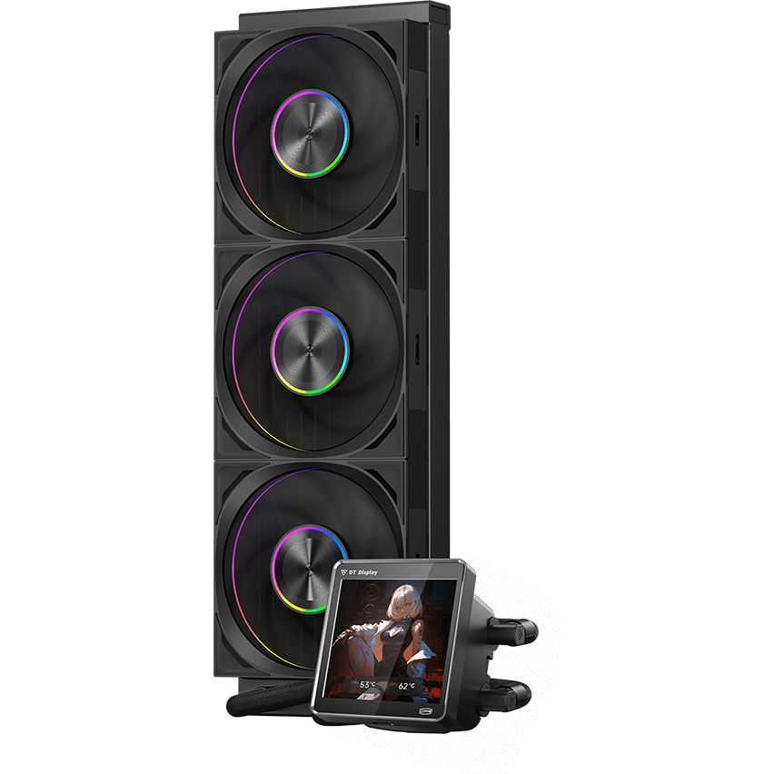 Система жидкостного охлаждения PCcooler DT360 ARGB Display BK - фото 2