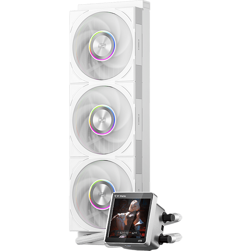 Система жидкостного охлаждения PCcooler DT360 ARGB Display WH - фото 2