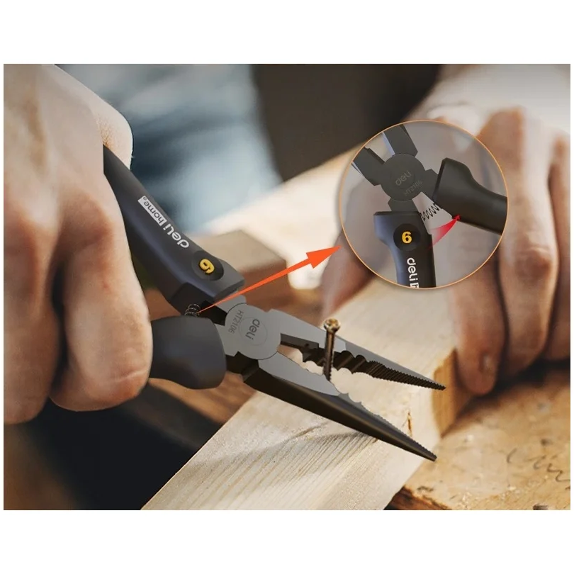 Плоскогубцы Deli HT2106 - фото 6