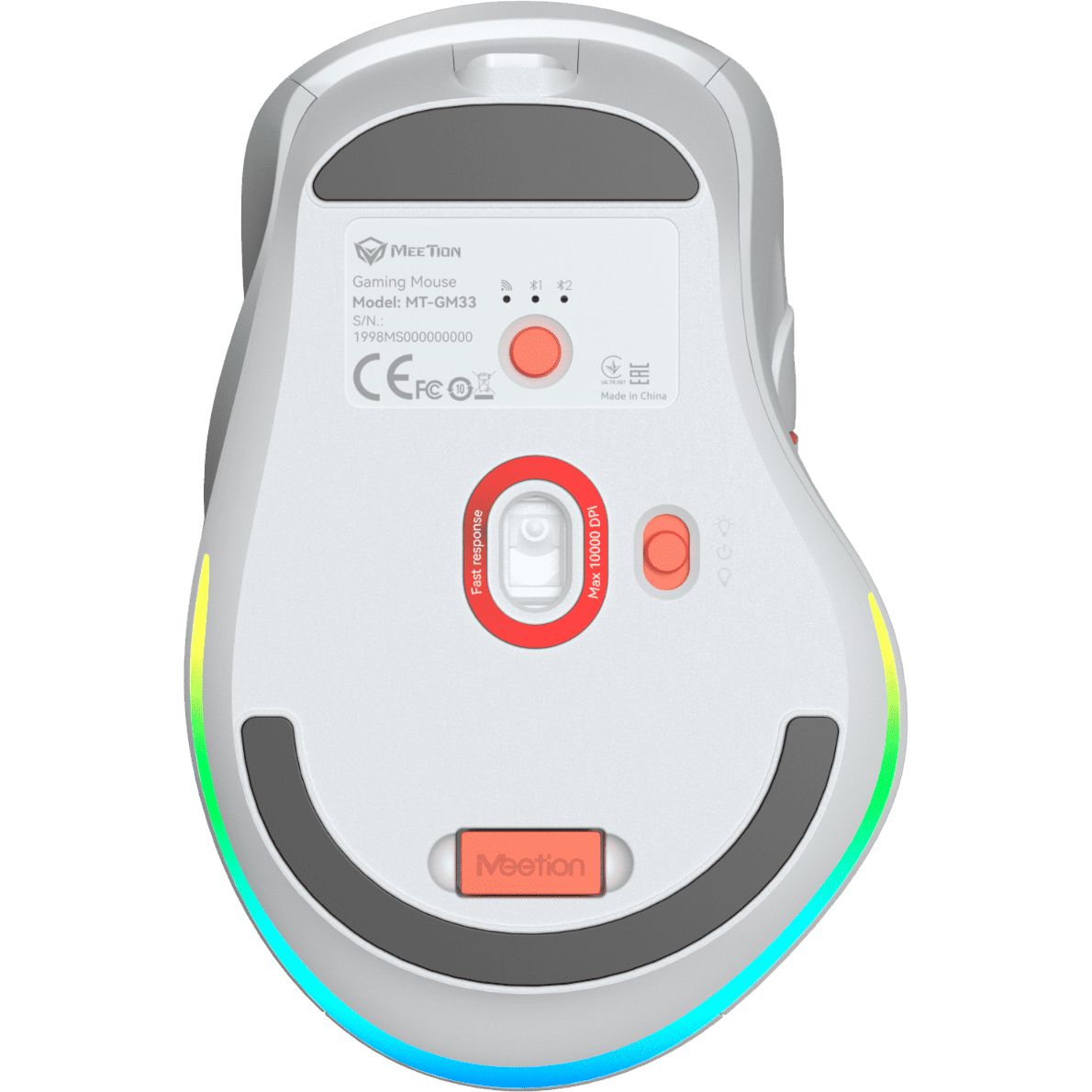 Мышь MeeTion GW32 White - MT-GW32-B - фото 6