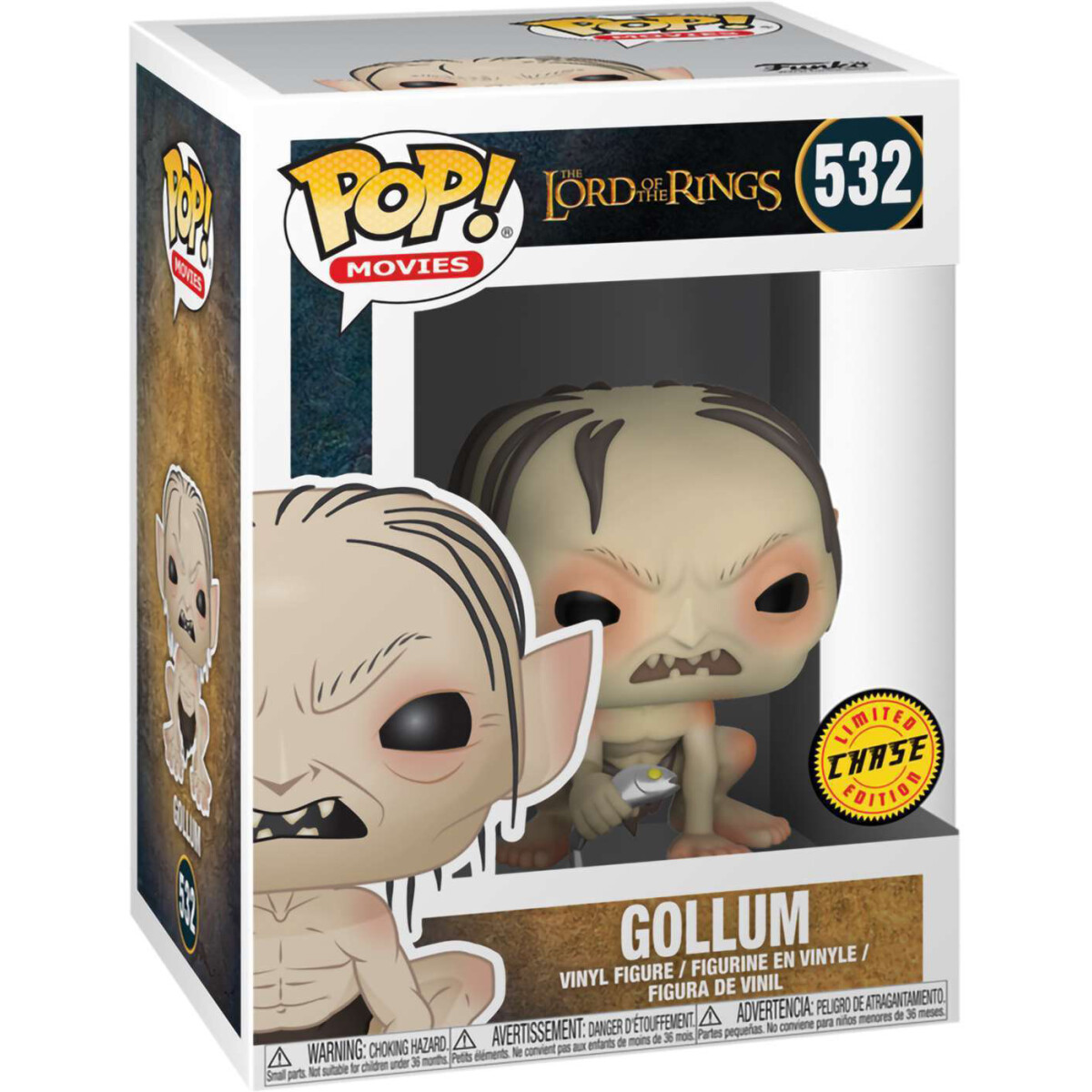 Фигурка Funko POP! Movies LOTR/Hobbit S3 Gollum Chase - 2000901230047 - фото 2