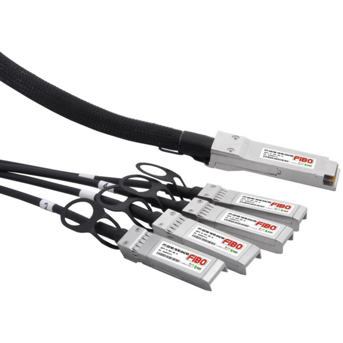 Кабель QSFP+ FIBO-TELECOM FT-Q40-4S10-DAC1m, 1м